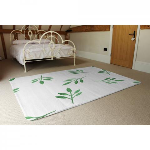 Green Leaf Designer Rug - Green / 230cm