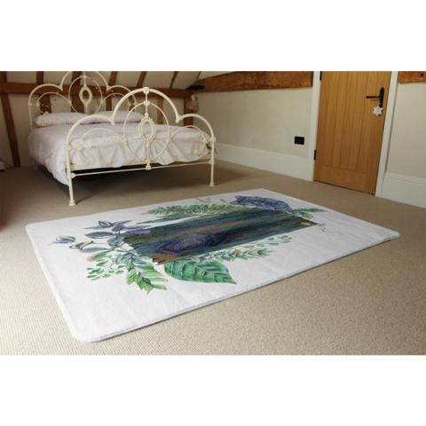 Green Leaves Board Designer Rug - Green / 230cm