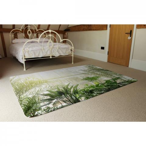 Green Plants In Botanical Gardens Designer Rug - Green / 230cm