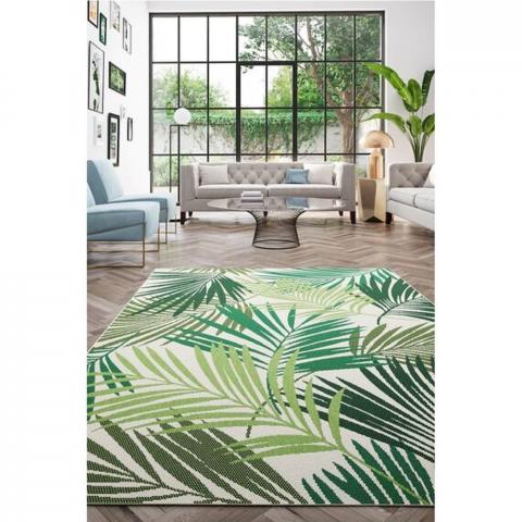 Green Tropical Indoor  Outdoor Rug - Ota - Green