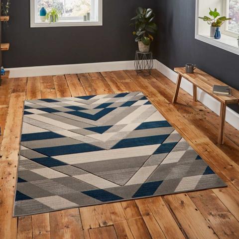 Grey Blue Pembroke Rug G2075 