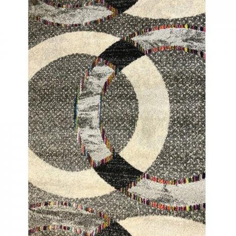 Grey Geometric Tribal Area Rug - Tempera - Grey / 230cm