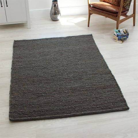 Grey Jute Soumak Rug 