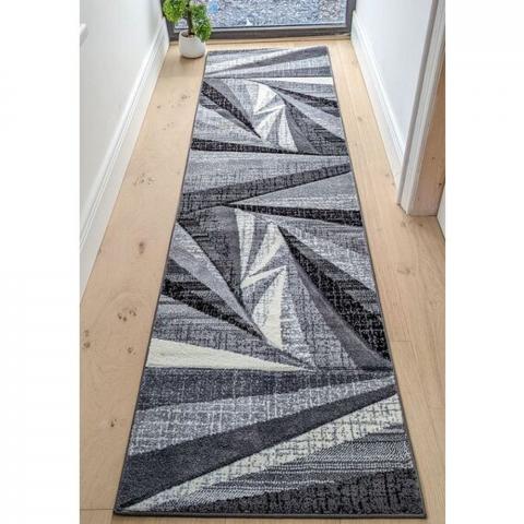 Grey Splinter Area Rug - Boston - Grey / 3kg / 230cm