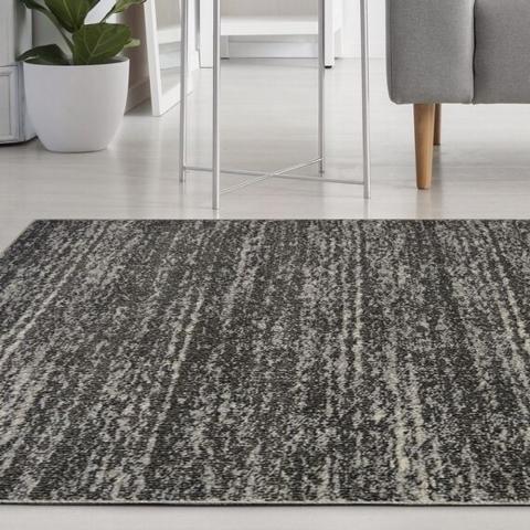 Grey Wool Look Scandi Striped Rug - Perth - Grey / 230cm