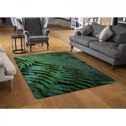 Grren Leaves Pattern And Texture At Indonesia Designer Rug - Green / 110cm