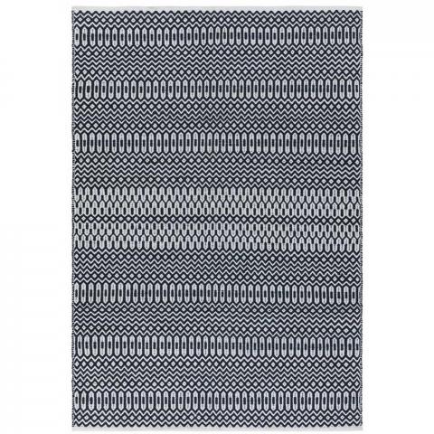 Halsey Geometric Outdoor Rugs in Black