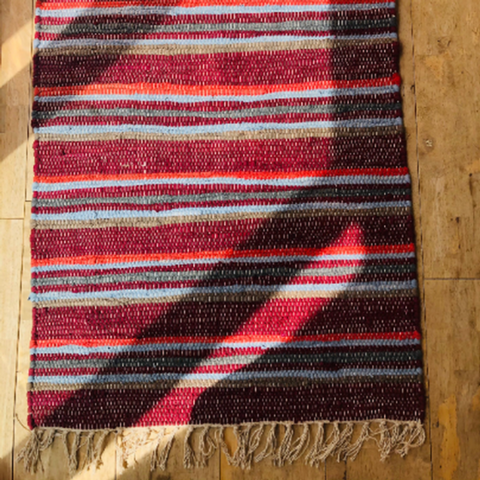 Hand Made Rag Rug - Red