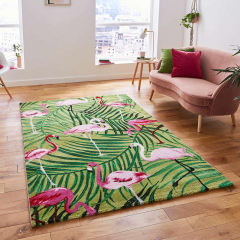 Havana Rug 2349 Green Pink  size