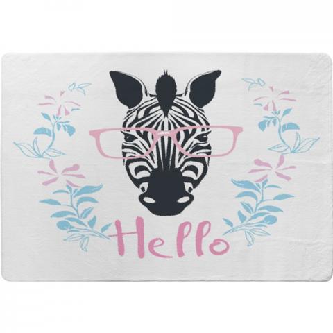 Hello Zebra Designer Rug - Pink / 150cm