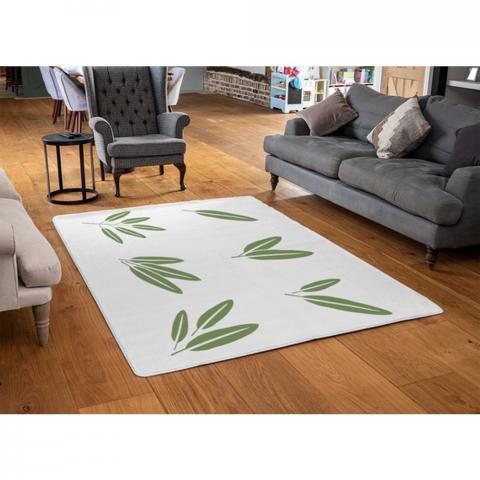 Herbs Designer Rug - Green / 110cm