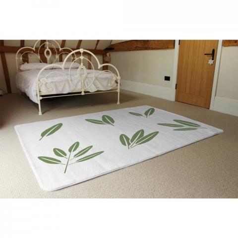 Herbs Designer Rug - Green / 230cm