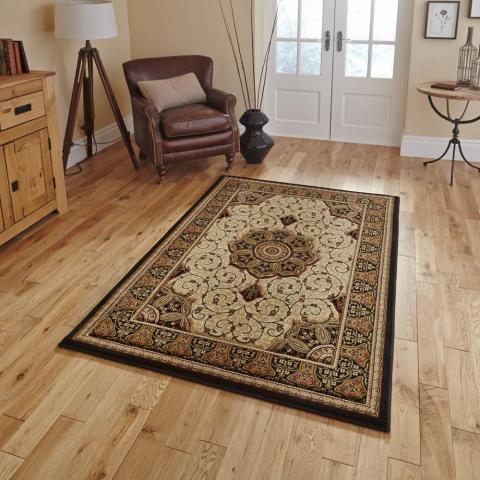 Heritage 4400 Rugs in Black Cream