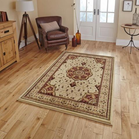 Heritage 4400 Rugs in Cream Red