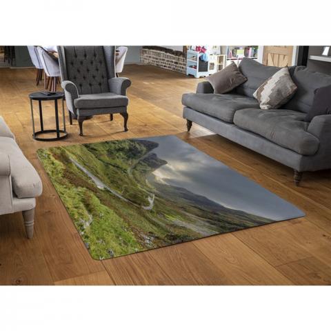 Highlands Designer Rug - Green / 110cm