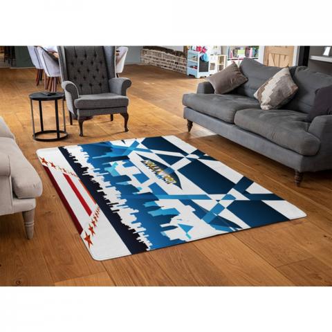 Hollywood Designer Rug - Blue / 110cm