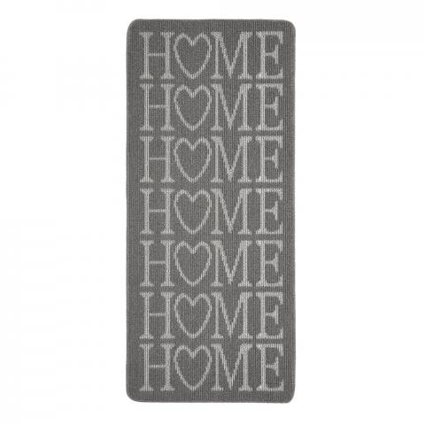 Home Washable Anti Slip Utility Mat in Silver Grey