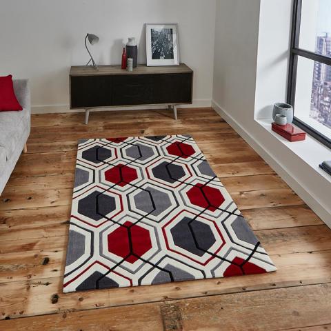 Hong Kong 7526 Cream Red Rug 