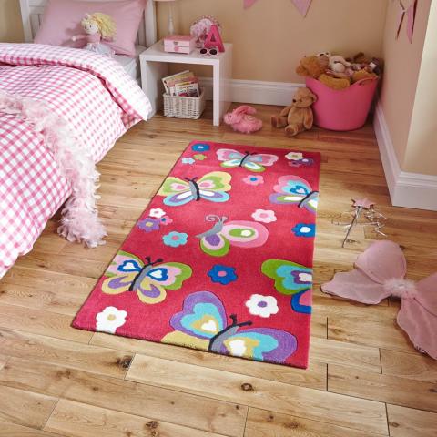 Hong Kong HK5234 Pink Kids Rug