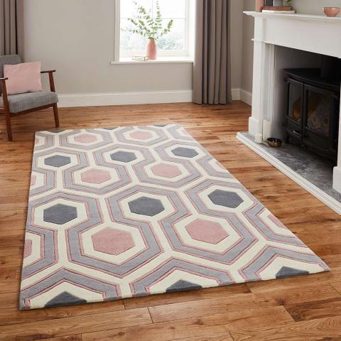 Hong Kong Rug 3661 Grey Rose  size