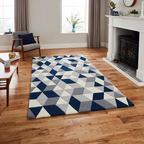 Hong Kong Rugs HK3653 in Grey Navy