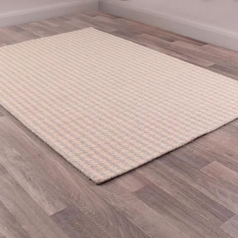 Houndstooth Rugs in Duck Egg