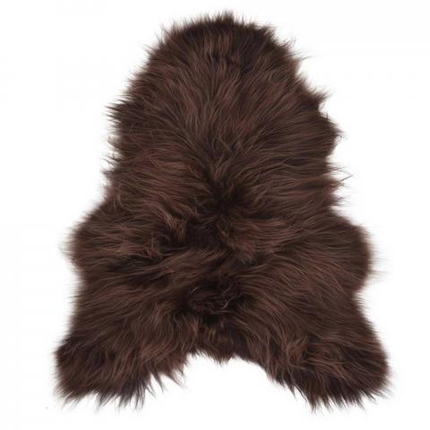 Icelandic Sheepskin Rugs in Chocolate Brown