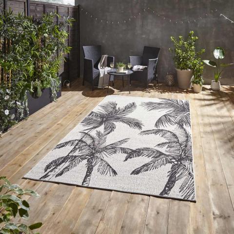 Indoor Garden Rug Miami A444 Cream Black 