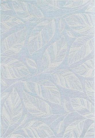 Indoor Outdoor Rug Aqua Leaf Newquay 