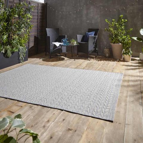 Indoor Outdoor Rug Coast A055 Grey Cream 