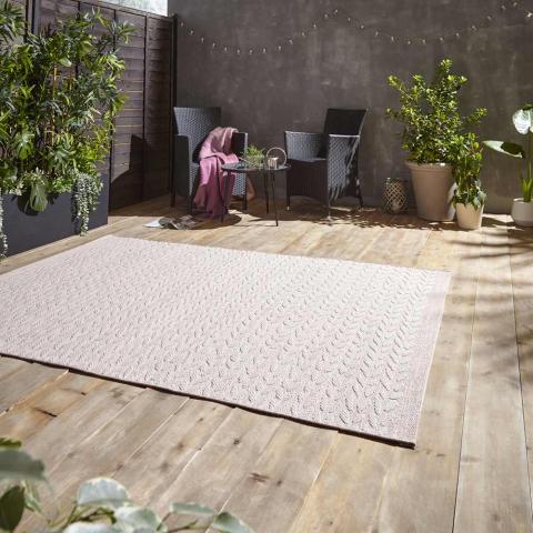 Indoor Outdoor Rug Coast A055 Rose Cream 