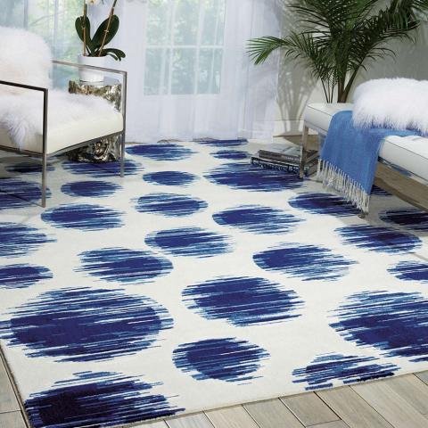 Ivory Blue Twilight Rug Orbs TWI23 