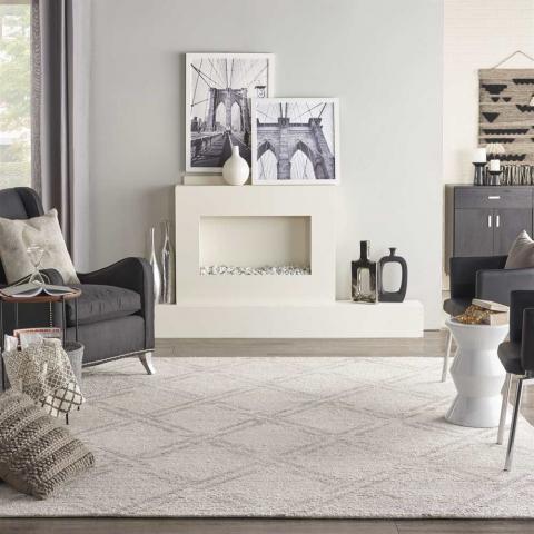 Ivory Grey Modern Rug Venosa VSN01 