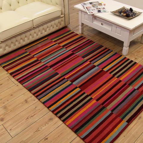 Jacob Stripe Rug Red Multi 