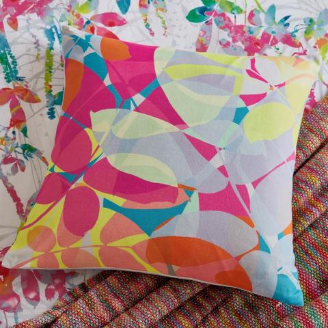 Jungle Designer Cushion By Clarissa Hulse in Tropical Grey