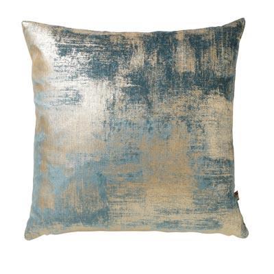 Juno Abstract Metallic Cushion in Sky blue