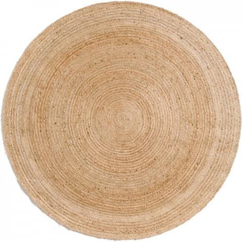 Jute Braided Round Rug - Brown / 3kg / 60cm