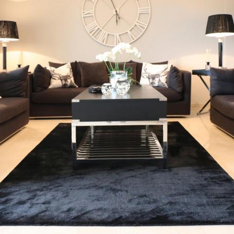 Karma rugs in Jet Black