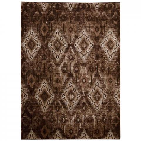 Karma Rugs KRM02 in Chocolate Brown