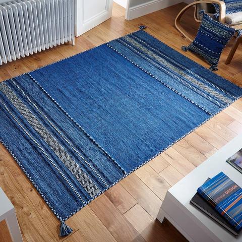 Kelim Blue Rug 