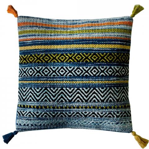 Kelim Twin Pack Cushion Covers in Stripe Blue