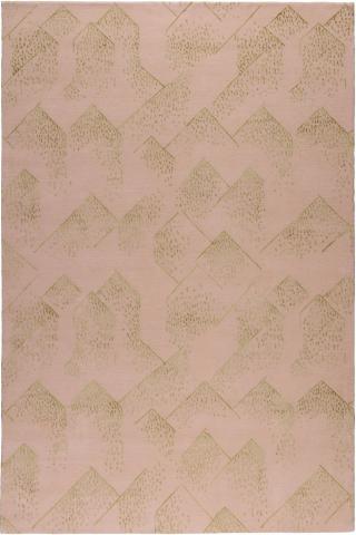 Kelly Wearstler Brink Dusk Modern 3.05x2.13m/10'x7' Pink Abstract Wool & Silk Modern rug by The Rug Company, Handknotted Tibetan Wool & Silk