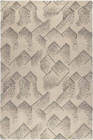 Kelly Wearstler Brink Ivory Modern 5.49x3.66m/18'x12' Ivory/Cream Abstract Wool & Silk Modern rug by The Rug Company, Handknotted Tibetan Wool & Silk