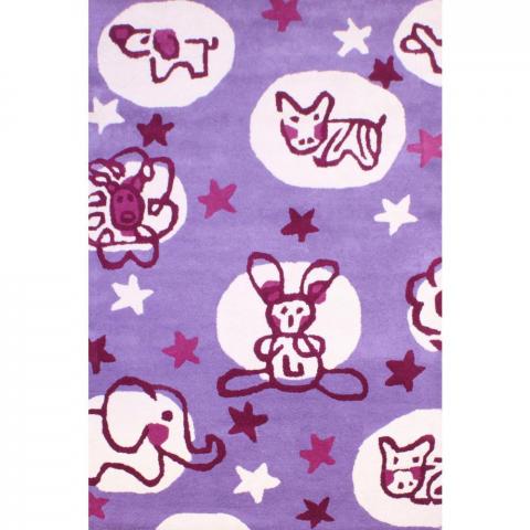 Kids Animals Rugs in Purple