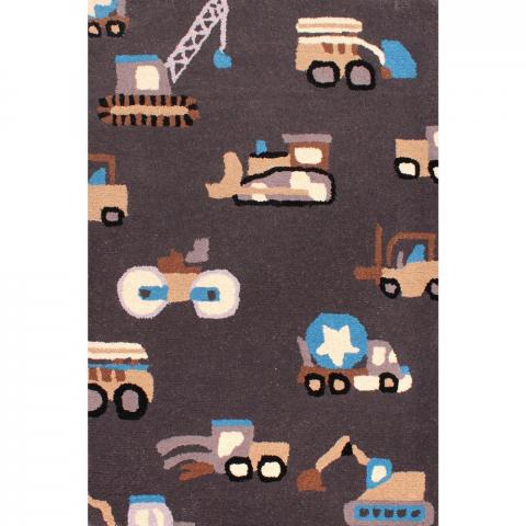 Kids Trucks Rugs in Blue