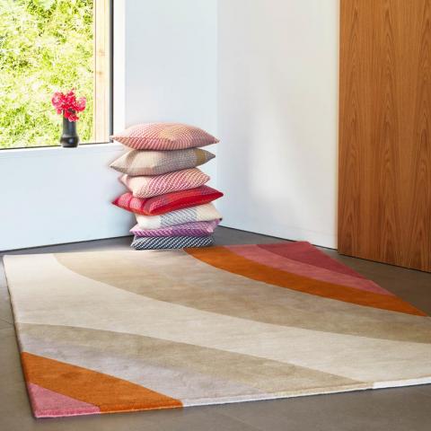 L Eree Bay Wool Rugs in Ochre by Claire Gaudion