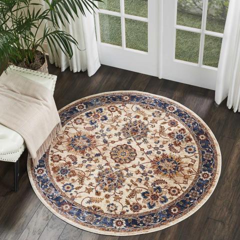 Lagos Circular Rugs by Nourison LAG04 in Cream