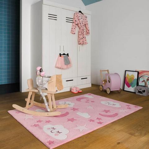 Lalelu Kids Rugs 4291 02 in Pink