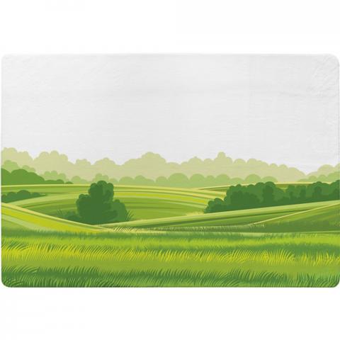 Landscape Illustration Designer Rug - Green / 200cm