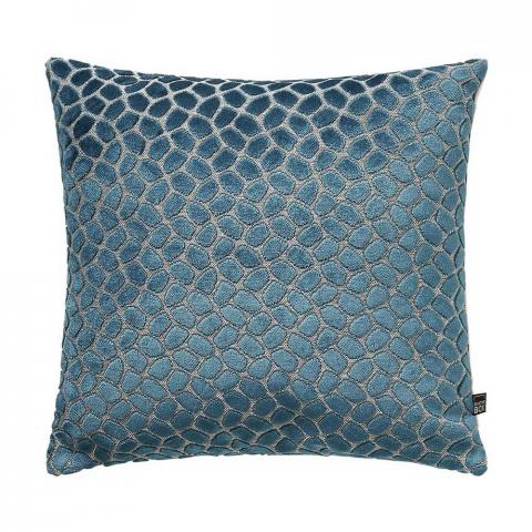 Lapis Pebbles Cushion in Teal Blue